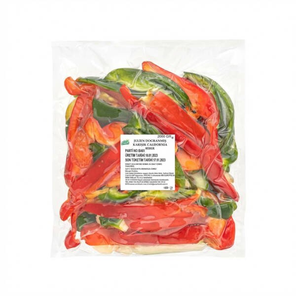 Doğranmış Julien Karışık California Biber 1000 g